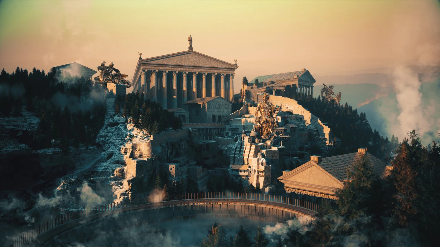 templo romano templo mitologia grega mitologia n&oacute;rdica ragnarok Modelo 3D .c4d .max .obj .3ds .fbx .stl .blend 