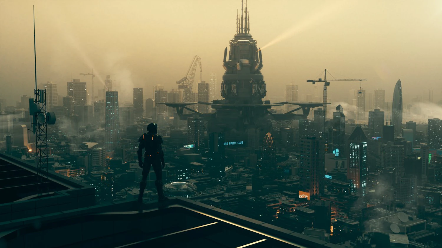 cidade cyberpunk cbd mar rio constru&ccedil;&atilde;o aglomera&ccedil;&atilde;o urbana Modelo 3D .c4d .max .obj .3ds .fbx .stl .blend 