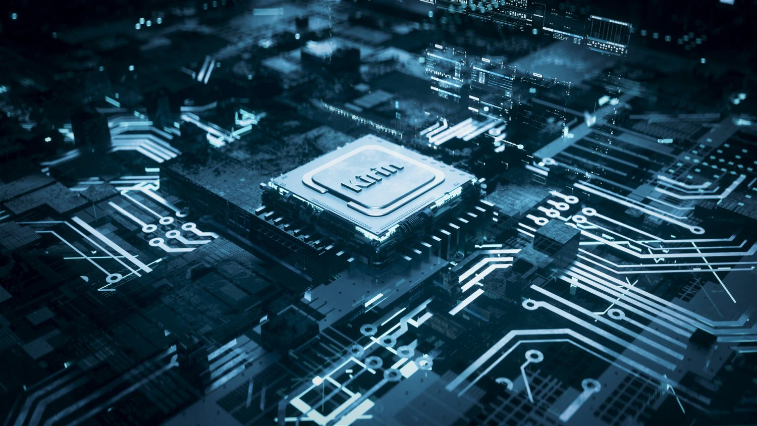 c4d octane cpu chip core capacitance scifi circuit board 3D Model .c4d .max .obj .3ds .fbx .stl .blend