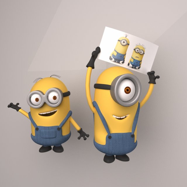 minions 3D Модель .c4d .max .obj .3ds .fbx .stl .blend 