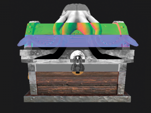 ancient sea chest for a game project low-poly Modello 3D