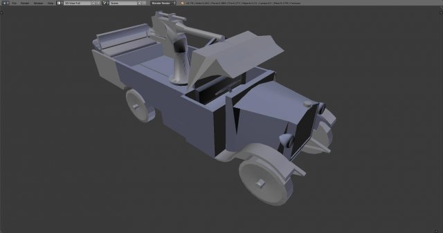 Autocannone ceriano 1940 Model 3D .c4d .max .obj .3ds .fbx .stl .blend