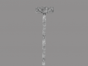 wood and steel construction hammer game ready low-poly 3D Model
