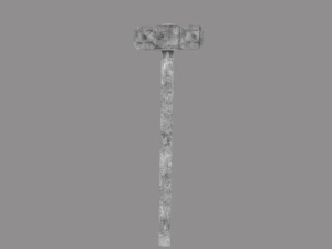wood and steel construction hammer game ready low-poly 3D Model