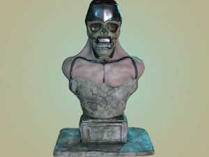 armor steel skull of terminator 3D Model