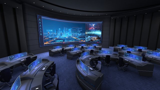 Control center control room 3D मॉडल .c4d .max .obj .3ds .fbx .stl .blend 