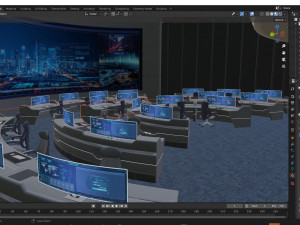 Control center control room 3D मॉडल