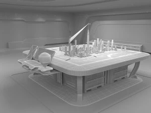 Technology space Exhibition Hall 3D Model