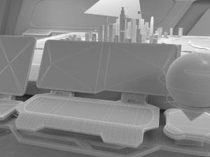 Technology space Exhibition Hall 3D Model