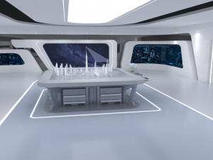 Technology space Exhibition Hall 3D Model