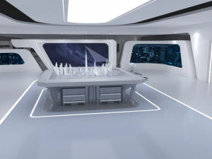 Technology space Exhibition Hall 3D Model