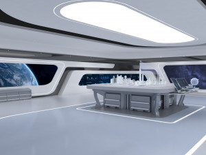 Technology space Exhibition Hall 3D Model