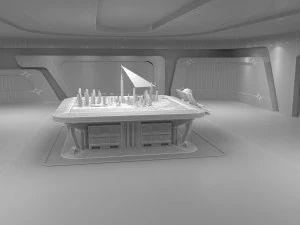 Technology space Exhibition Hall 3D Model