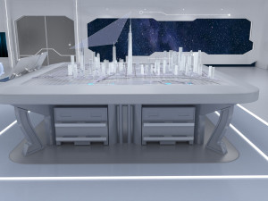 Technology space Exhibition Hall 3D Model