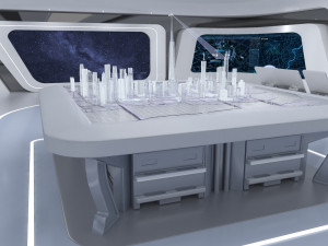 Technology space Exhibition Hall 3D Model