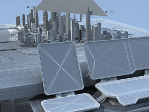 Sci-fi Table Interactive Holographic Table 3D Модель