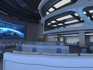 Sala de Control Sala de Monitoreo Centro de Mando Modelo 3D