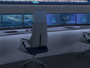 Control Room Monitoring room command center Modelo 3D