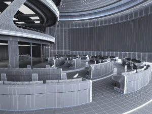 Sala de Control Sala de Monitoreo Centro de Mando Modelo 3D