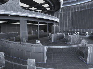 Sala de Control Sala de Monitoreo Centro de Mando Modelo 3D