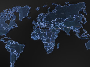 Tech World Map Modelo 3D