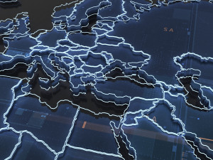 Tech World Map Modelo 3D