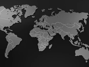 Tech World Map 3D Model
