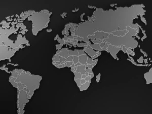 Tech World Map 3D Model