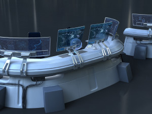 Future desk Lab Table 3D Model