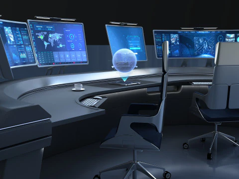 Future desk Lab Table 3D Model