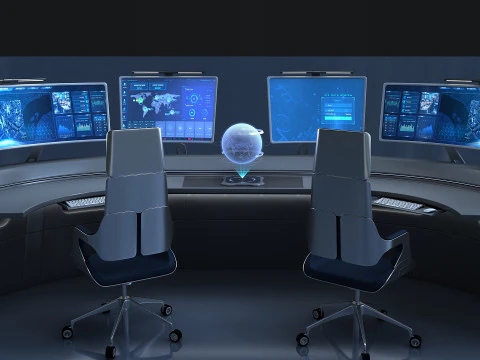 Future desk Lab Table 3D Model