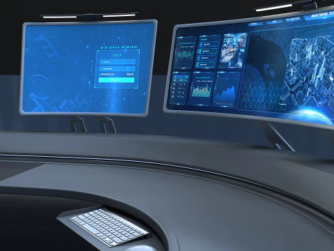 Future desk Lab Table 3D Model