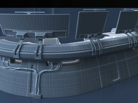 Future desk Lab Table 3D Model