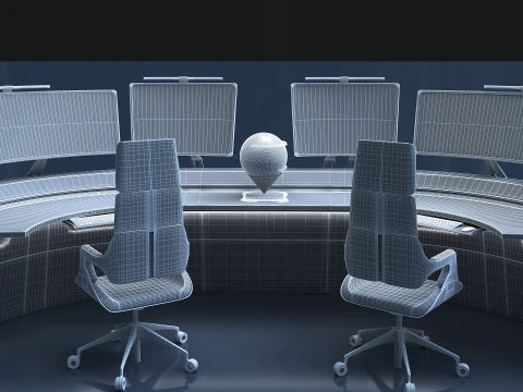 Future desk Lab Table 3D Model