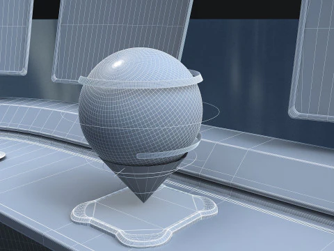 Future desk Lab Table 3D Model