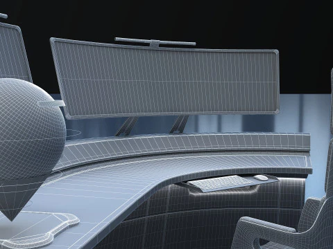 Future desk Lab Table 3D Model