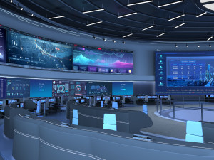 Control Room Monitoring room command center Model 3D