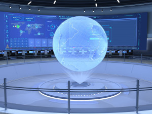 Control Room Monitoring room command center Model 3D