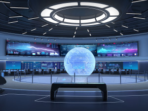 Control Room Monitoring room command center Modelo 3D