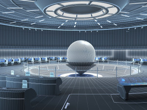 Control Room Monitoring room command center Model 3D