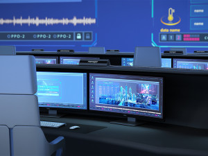 Control Room Monitoring room command center Model 3D