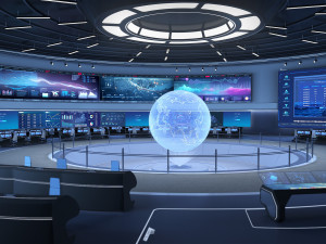 Control Room Monitoring room command center Model 3D