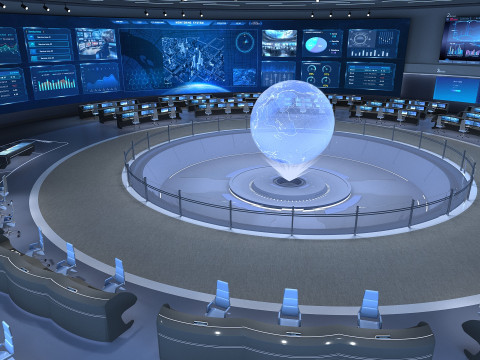 Control Room Monitoring room command center Model 3D