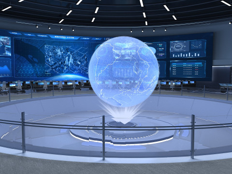 Control Room Monitoring room command center Model 3D