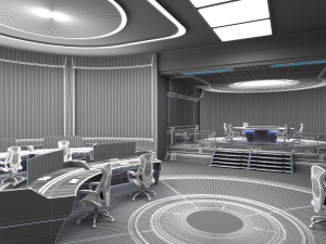 Control Room Monitoring room command center 3D मॉडल