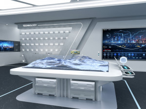 High-Tech Future Exhibition Hall 3D मॉडल