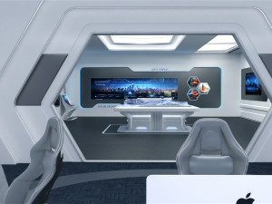 High-Tech Future Exhibition Hall 3D मॉडल
