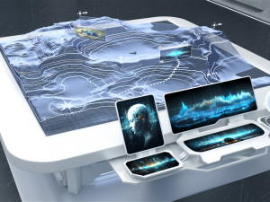 High-Tech Future Exhibition Hall 3D मॉडल