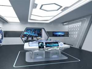 High-Tech Future Exhibition Hall 3D मॉडल