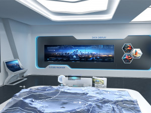 High-Tech Future Exhibition Hall 3D मॉडल